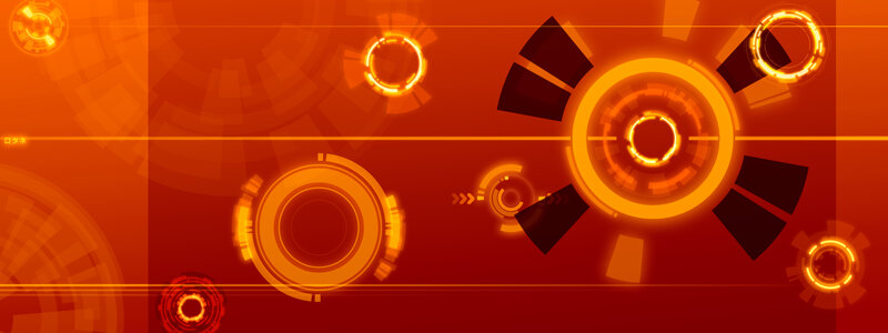 orange digital interface design
