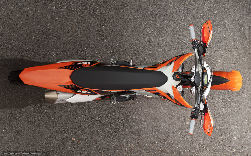 orange dirt bike from above