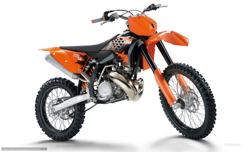 Orange Dirt Bike — Neutral, Photograph, Motorcycle, Handlebars