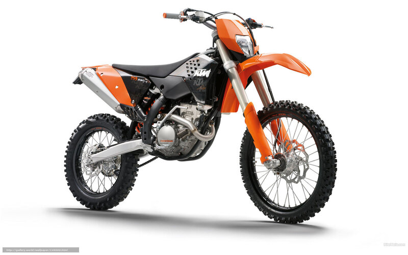 Orange Dirt Bike — Neutral, Photograph, Motorcycle, Handlebars, Tires