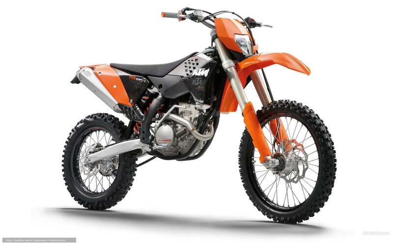 Orange Dirt Bike — Neutral, Photograph, Motorcycle, Seat, Front Wheel