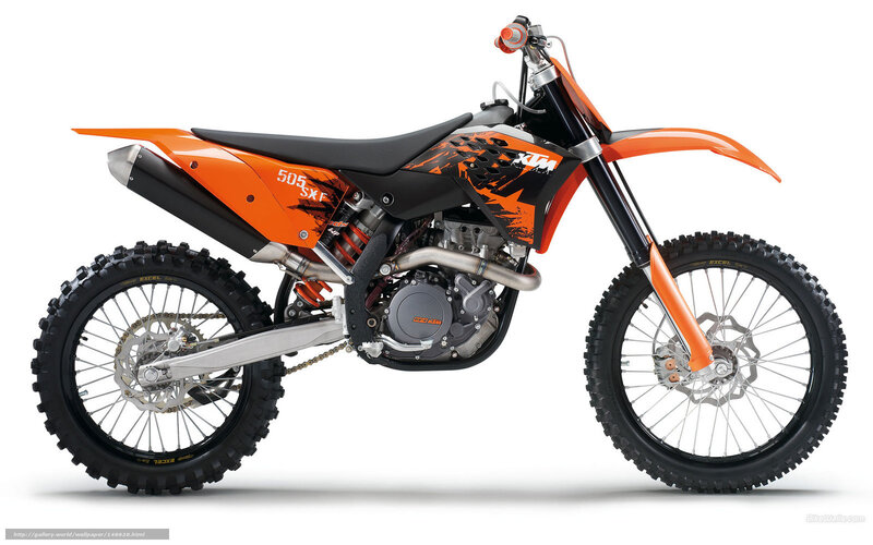 Orange Dirt Bike — Neutral, Photograph, Motorcycle, Tires