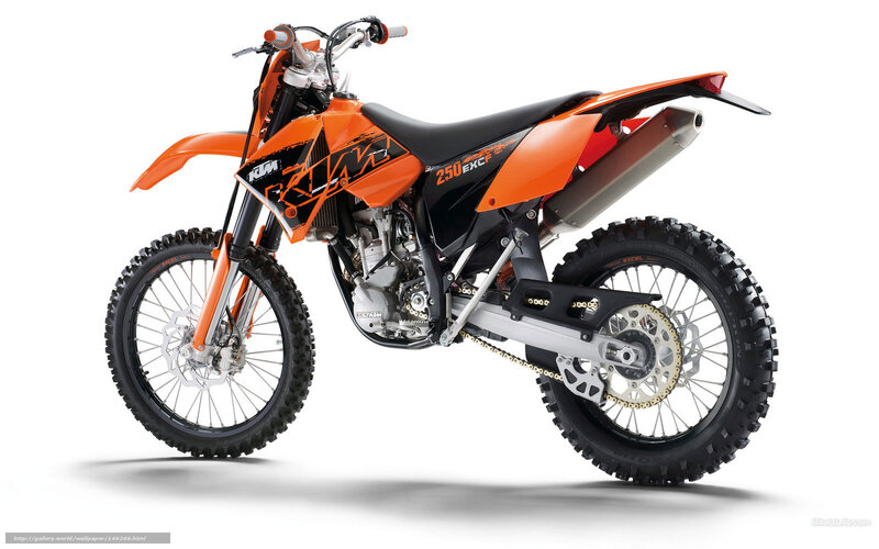 Orange Dirt Bike — Neutral, Photograph, Motorcycle, Wheel
