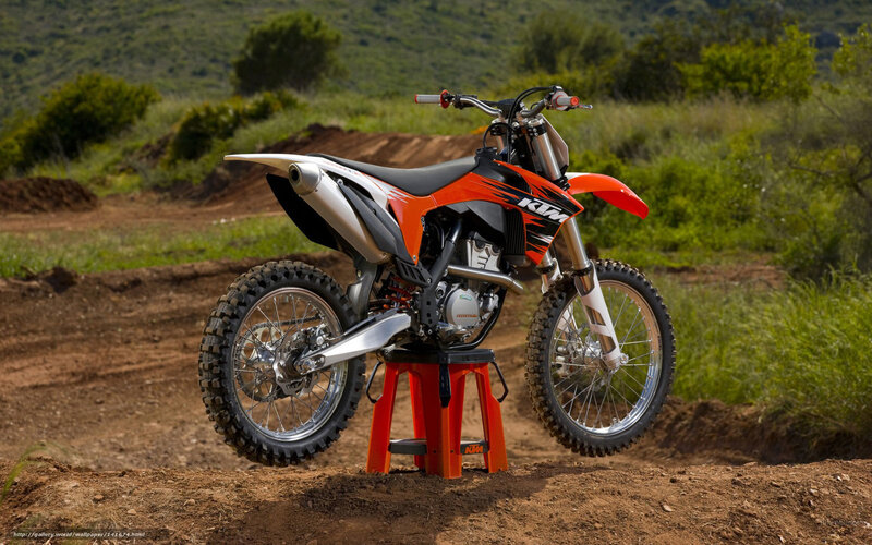 Orange Dirt Bike — Outdoor, Afternoon