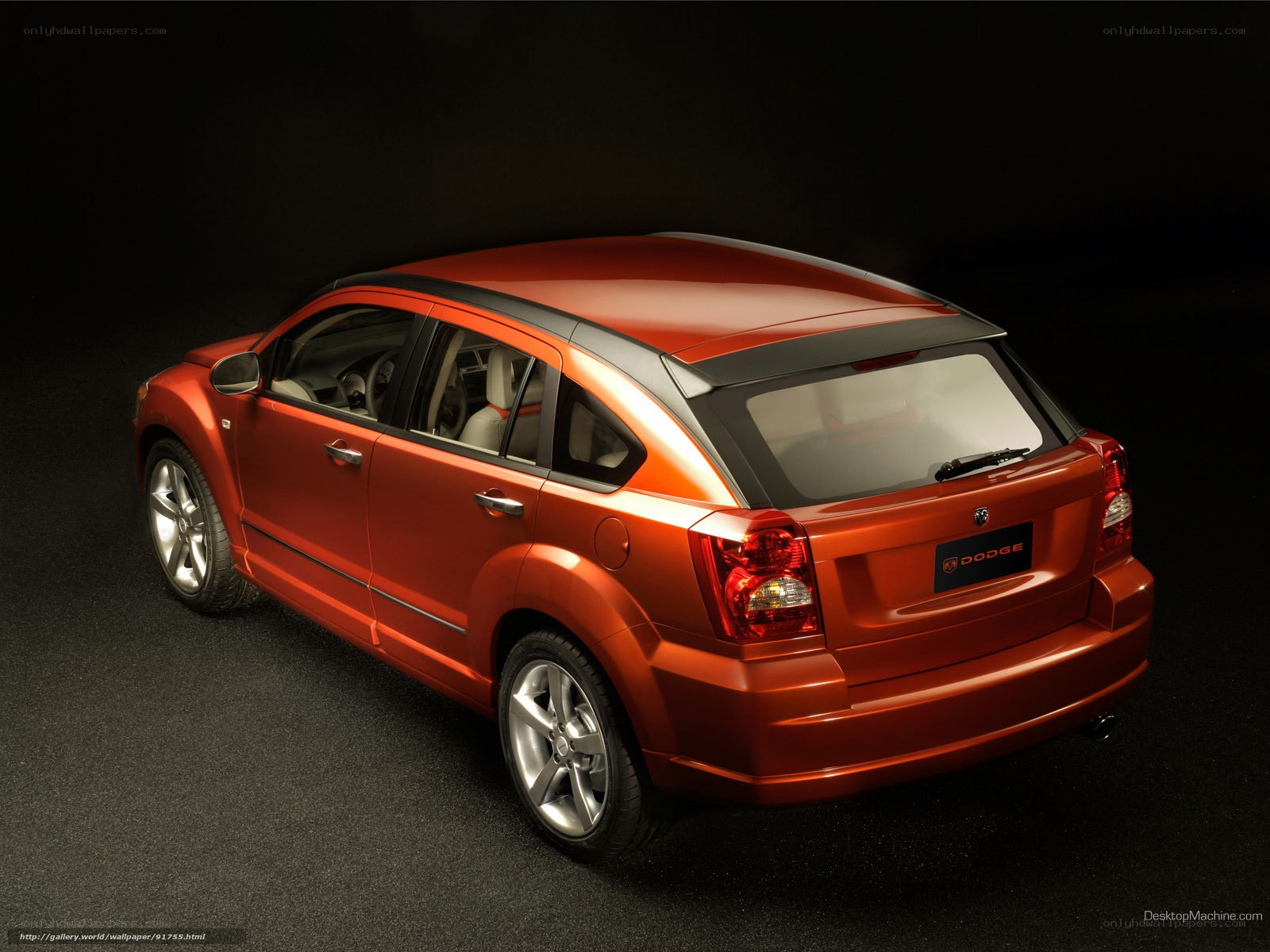 Orange Dodge Caliber Hatchback