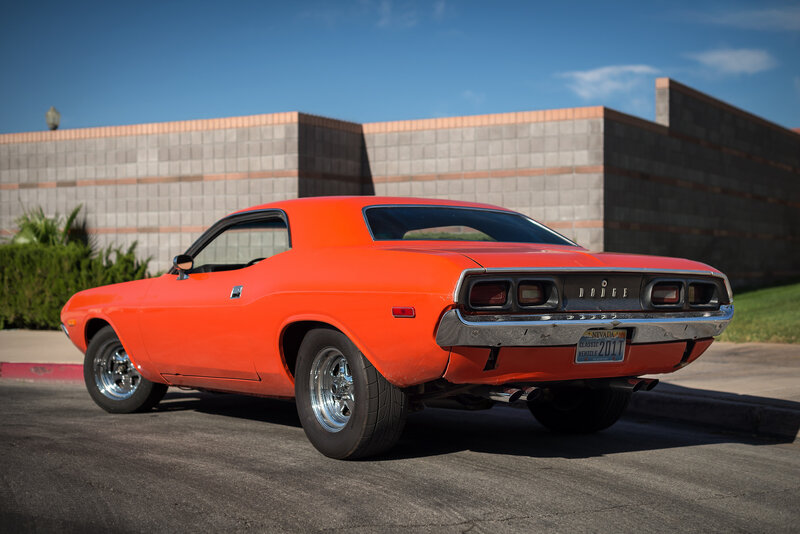Orange Dodge Challenger