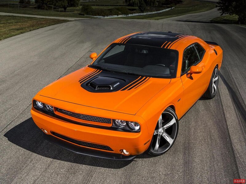 Orange Dodge Challenger — Dramatic, Afternoon, Photograph