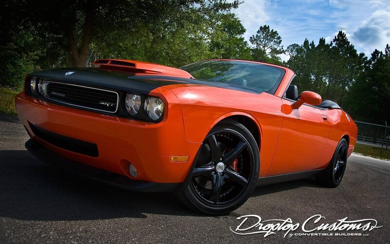 Orange Dodge Challenger — Dramatic, Afternoon