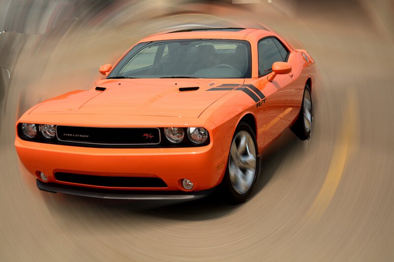 Orange Dodge Challenger — Dynamic, Photograph