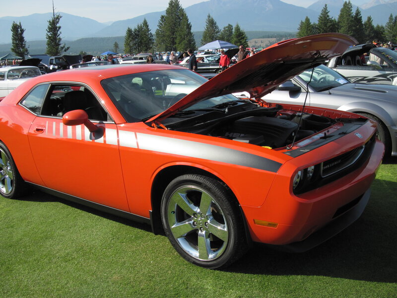 Orange Dodge Challenger — Outdoor
