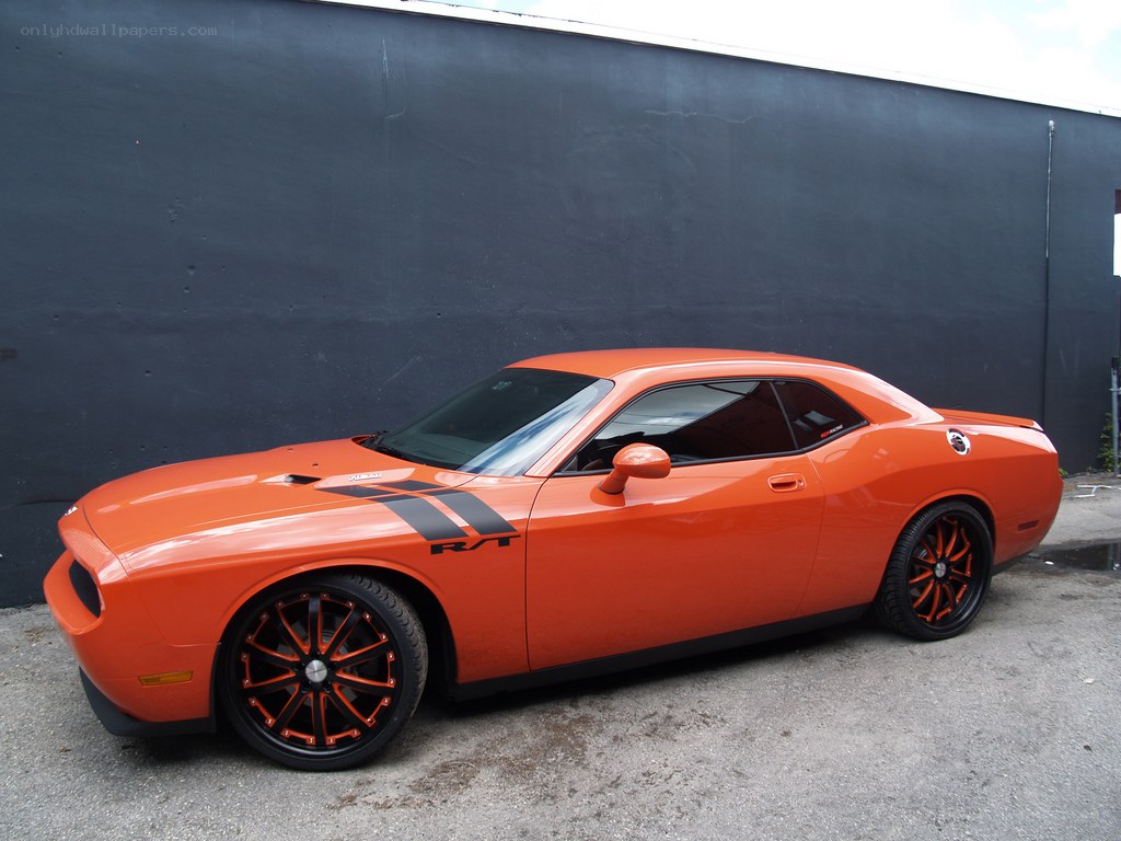 Orange Dodge Challenger R/T