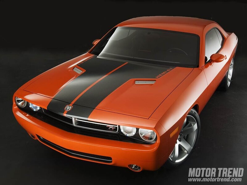 Orange Dodge Challenger RT