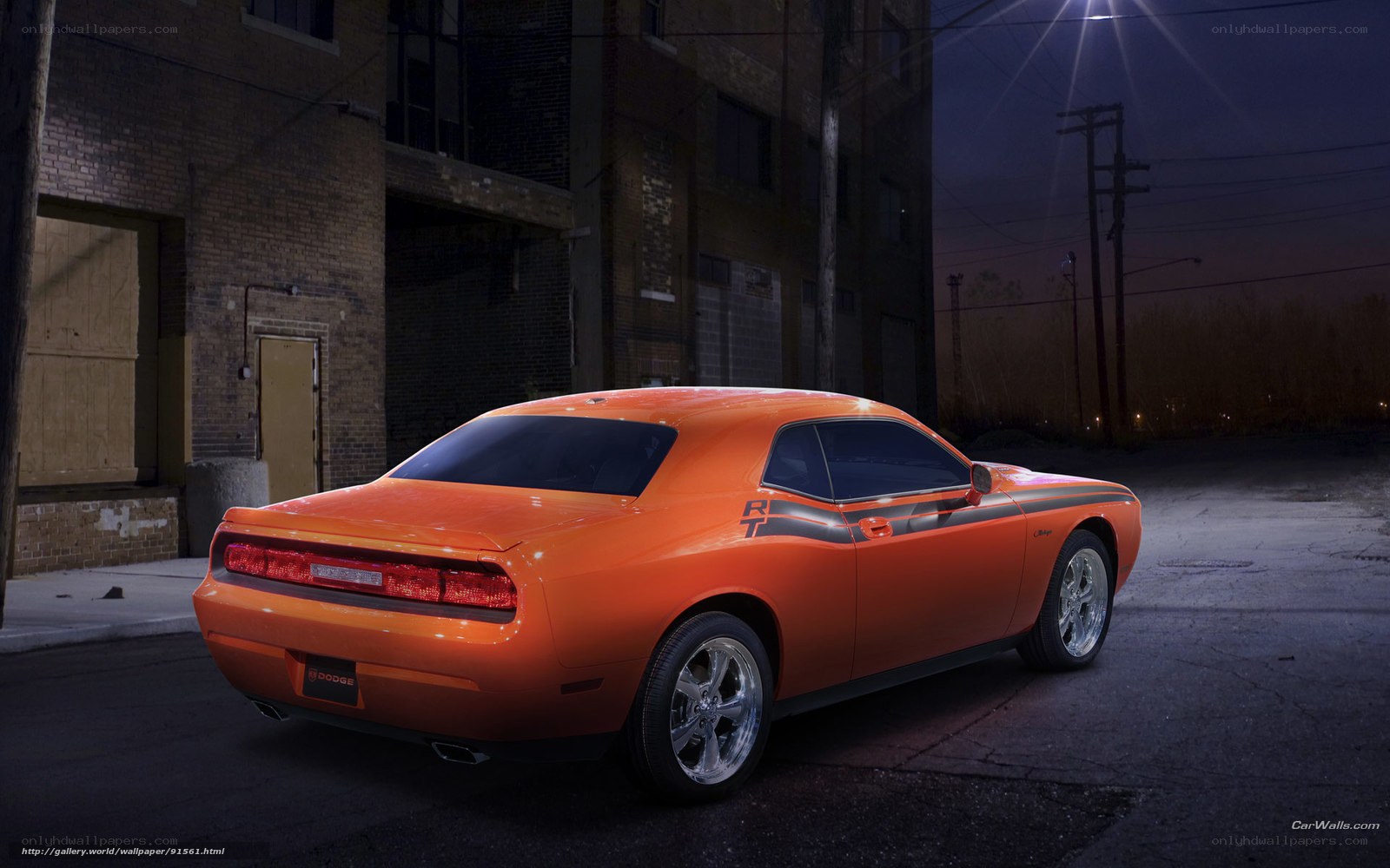 Orange Dodge Challenger RT