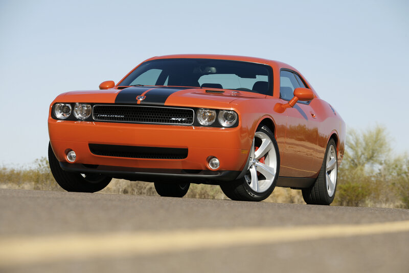 Orange Dodge Challenger SRT
