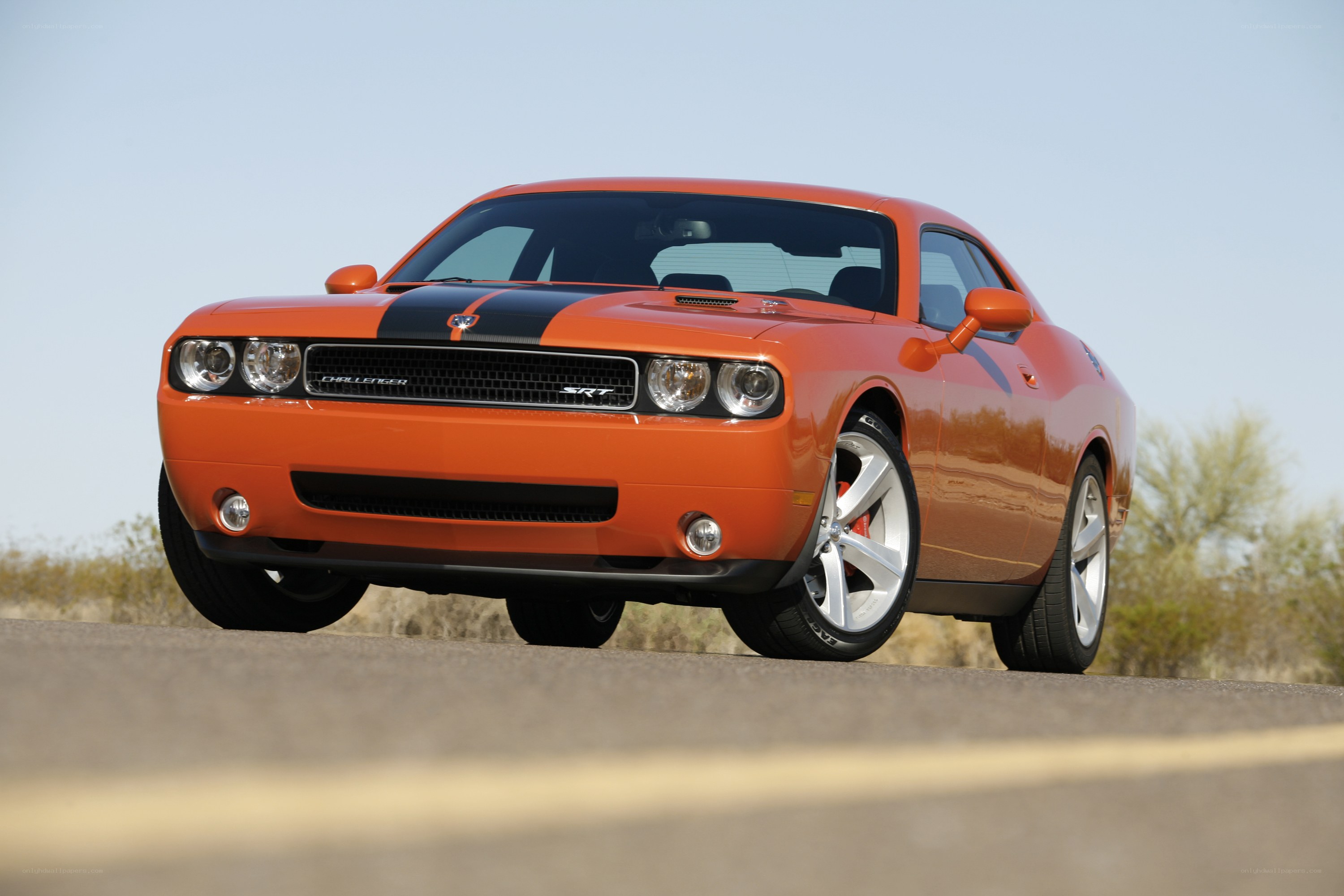 Orange Dodge Challenger SRT