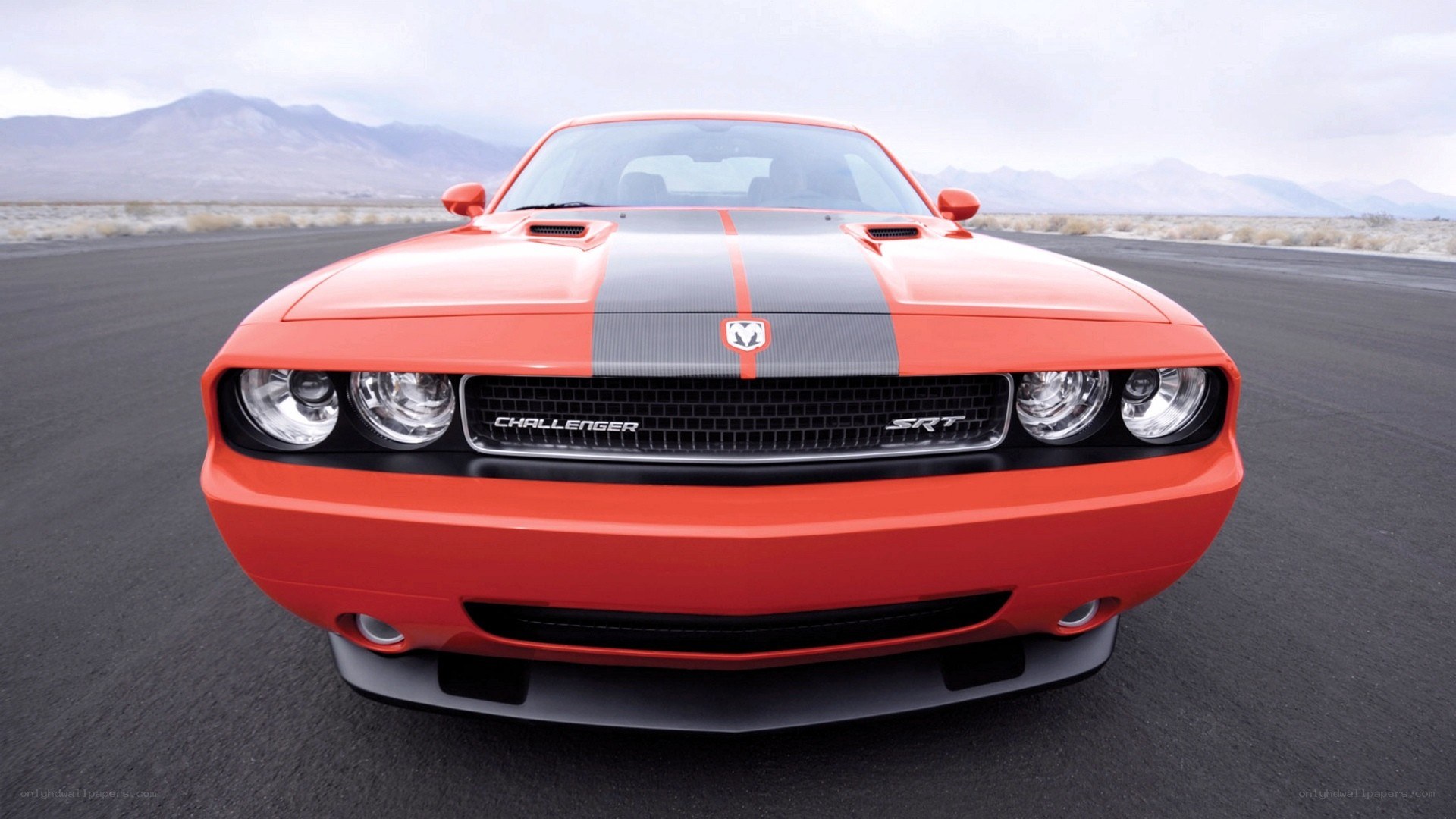 Orange Dodge Challenger SRT