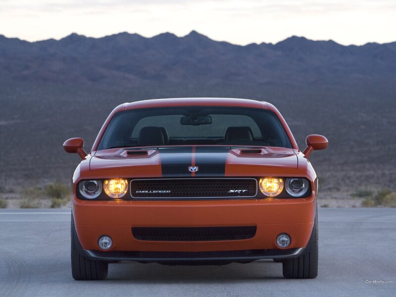 Orange Dodge Challenger SRT