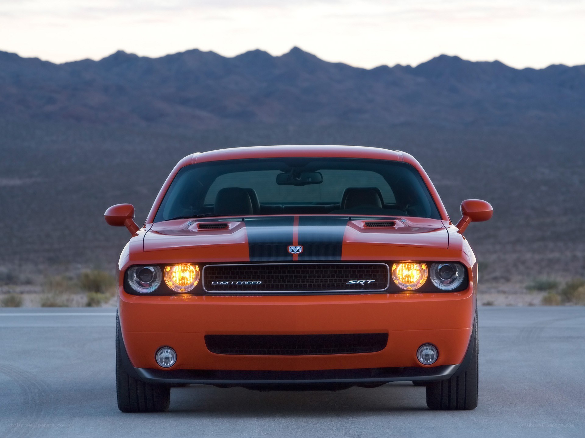 Orange Dodge Challenger SRT