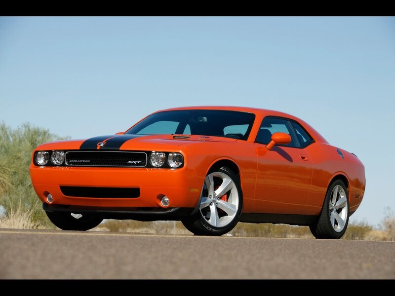 Orange Dodge Challenger SRT