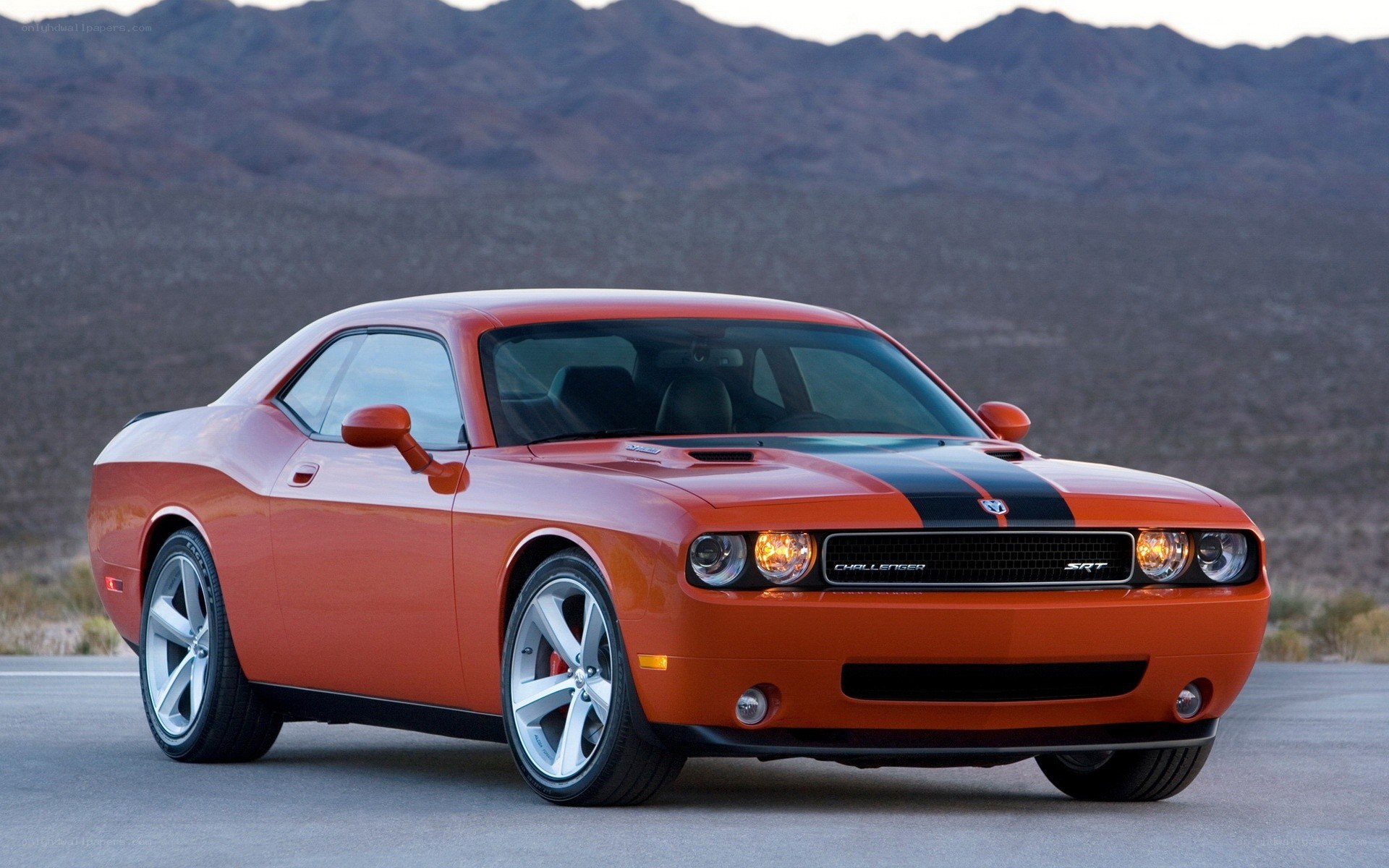 Orange Dodge Challenger SRT
