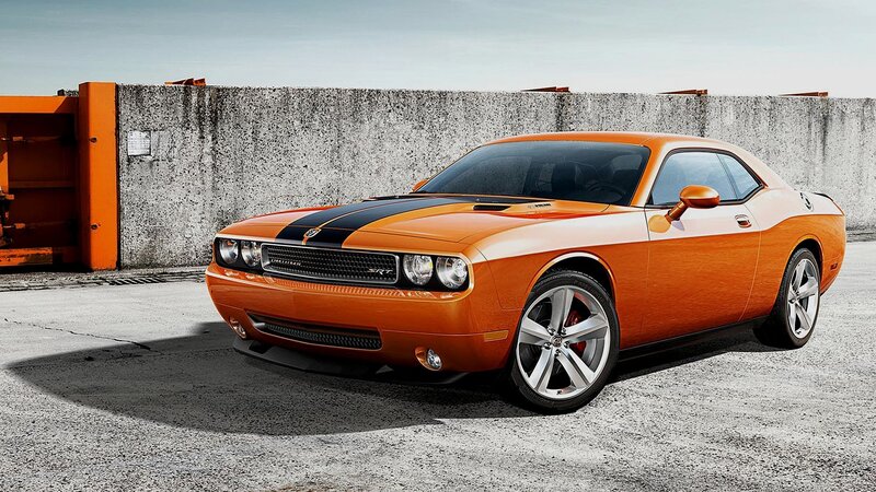 Orange Dodge Challenger SRT