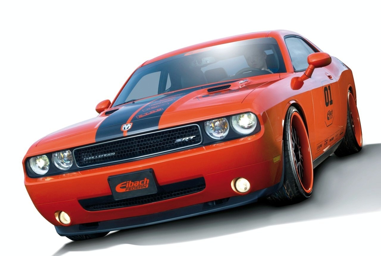 Orange Dodge Challenger SRT