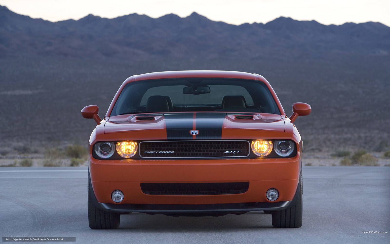 Orange Dodge Challenger SRT