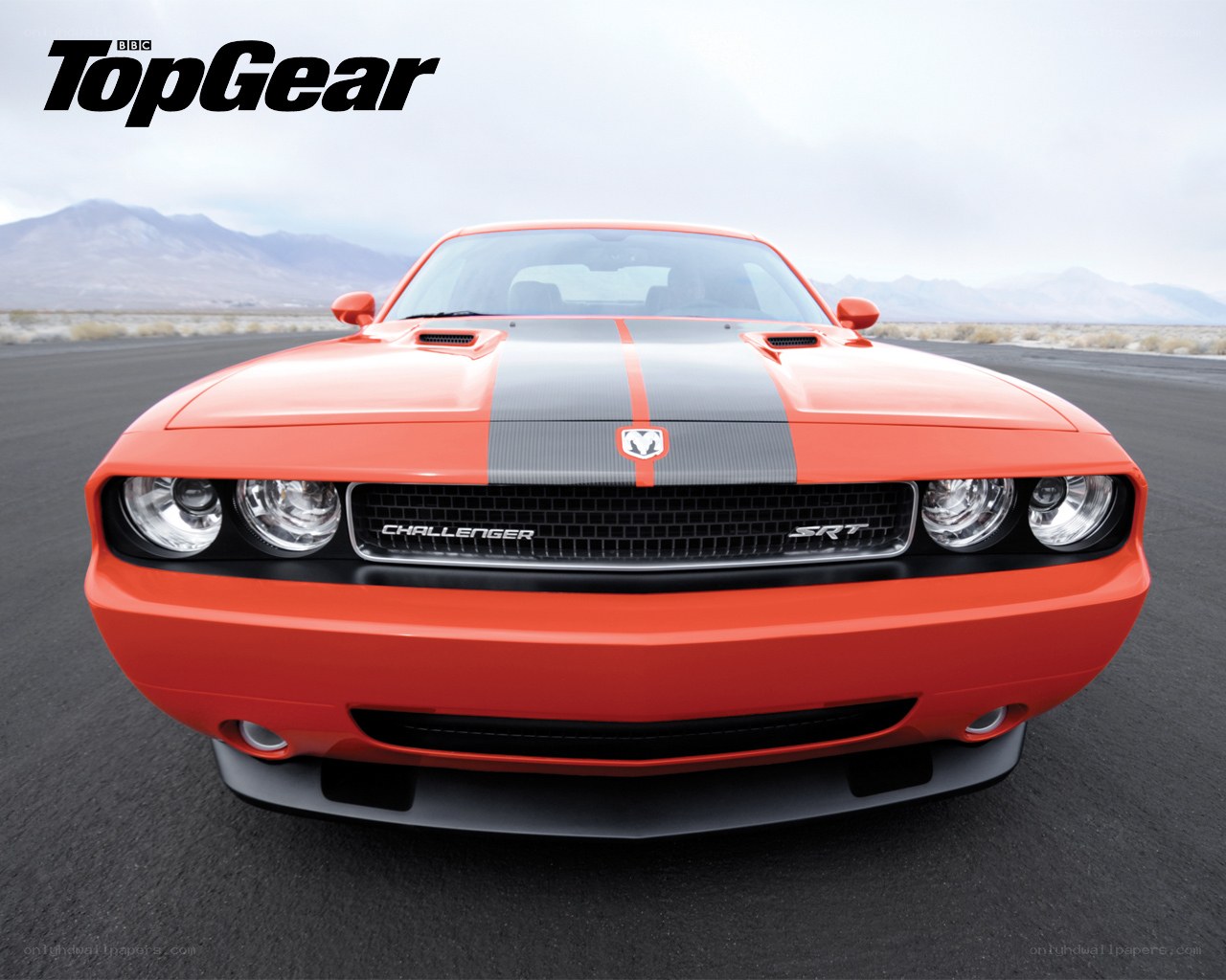 Orange Dodge Challenger SRT