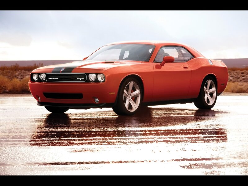Orange Dodge Challenger SRT