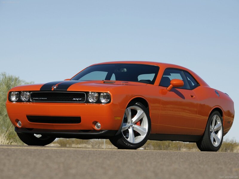 Orange Dodge Challenger SRT