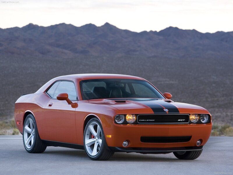 Orange Dodge Challenger SRT