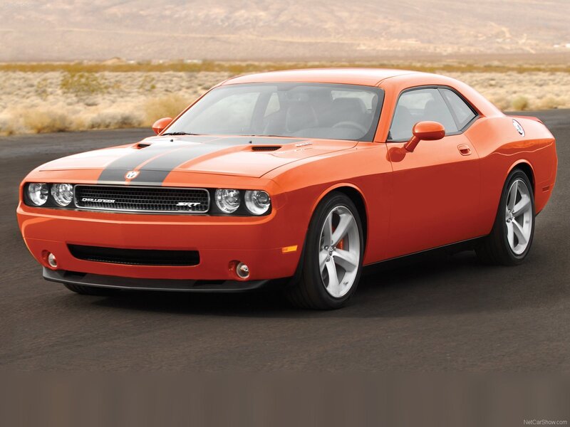 Orange Dodge Challenger SRT