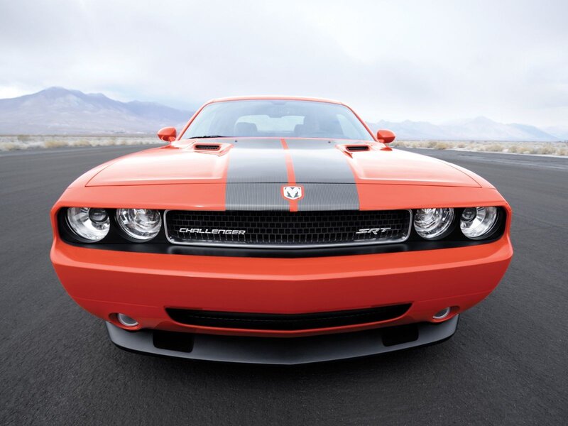 Orange Dodge Challenger SRT