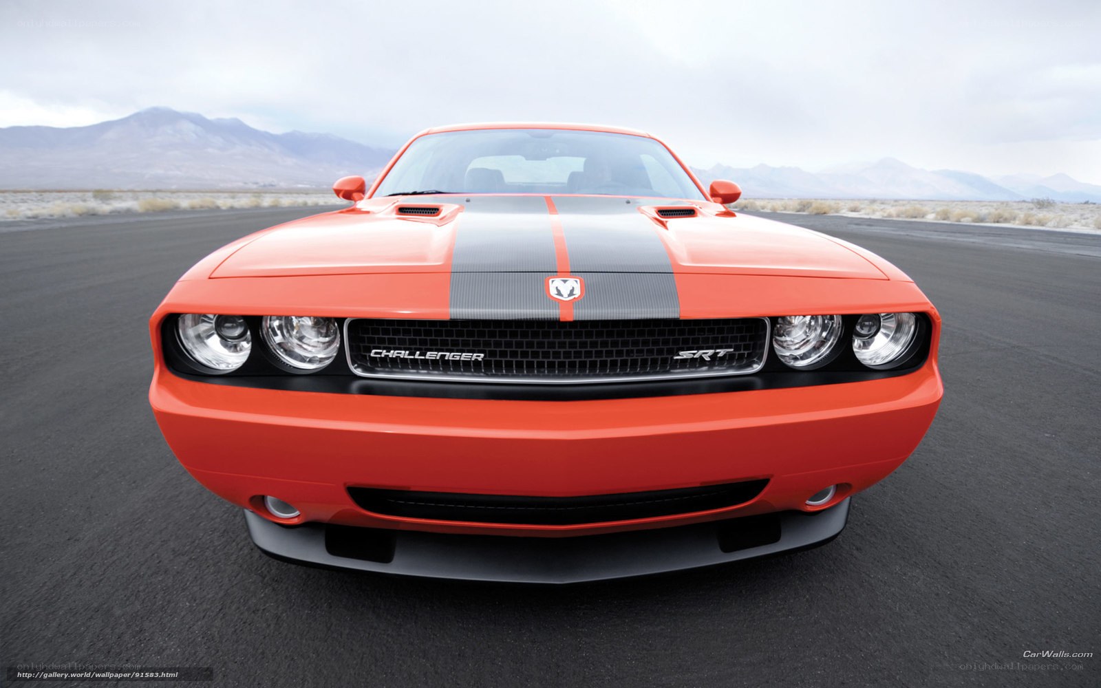 Orange Dodge Challenger SRT