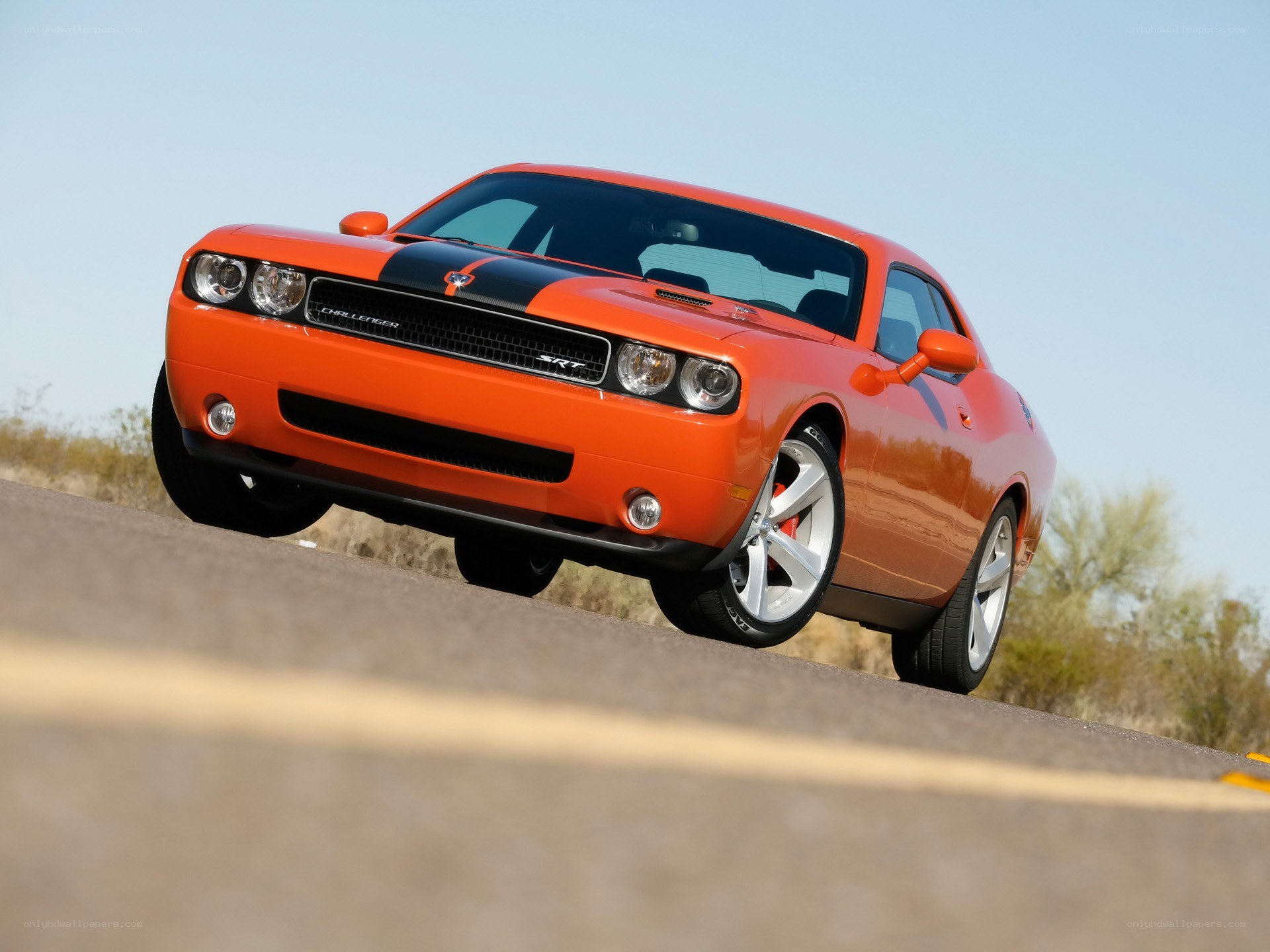 Orange Dodge Challenger SRT8