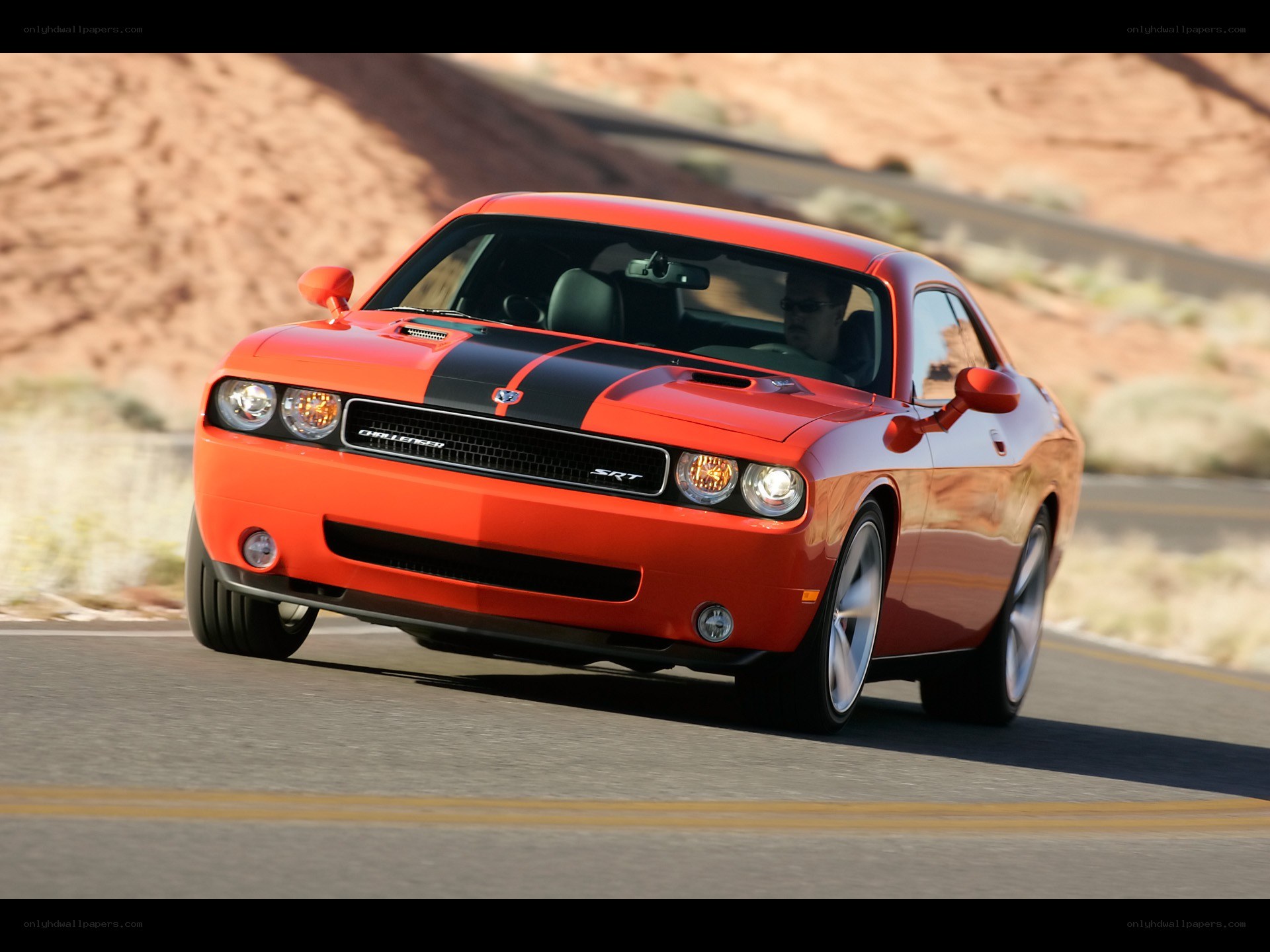 Orange Dodge Challenger SRT8