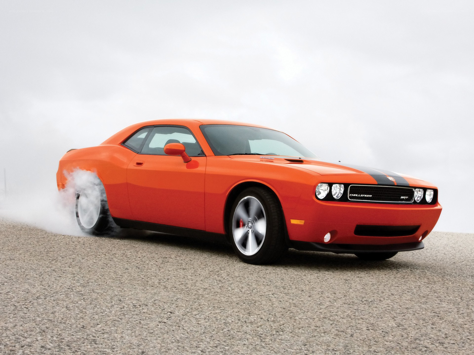 Orange Dodge Challenger SRT8