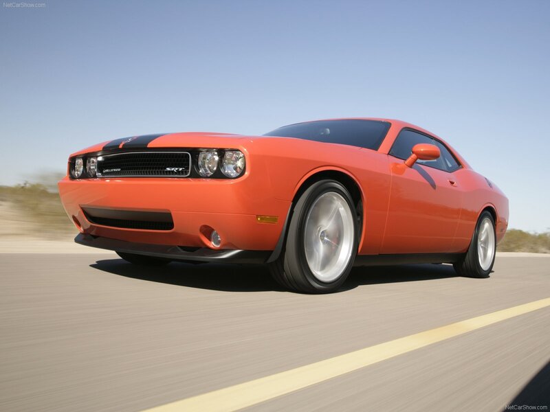 orange dodge challenger srt8