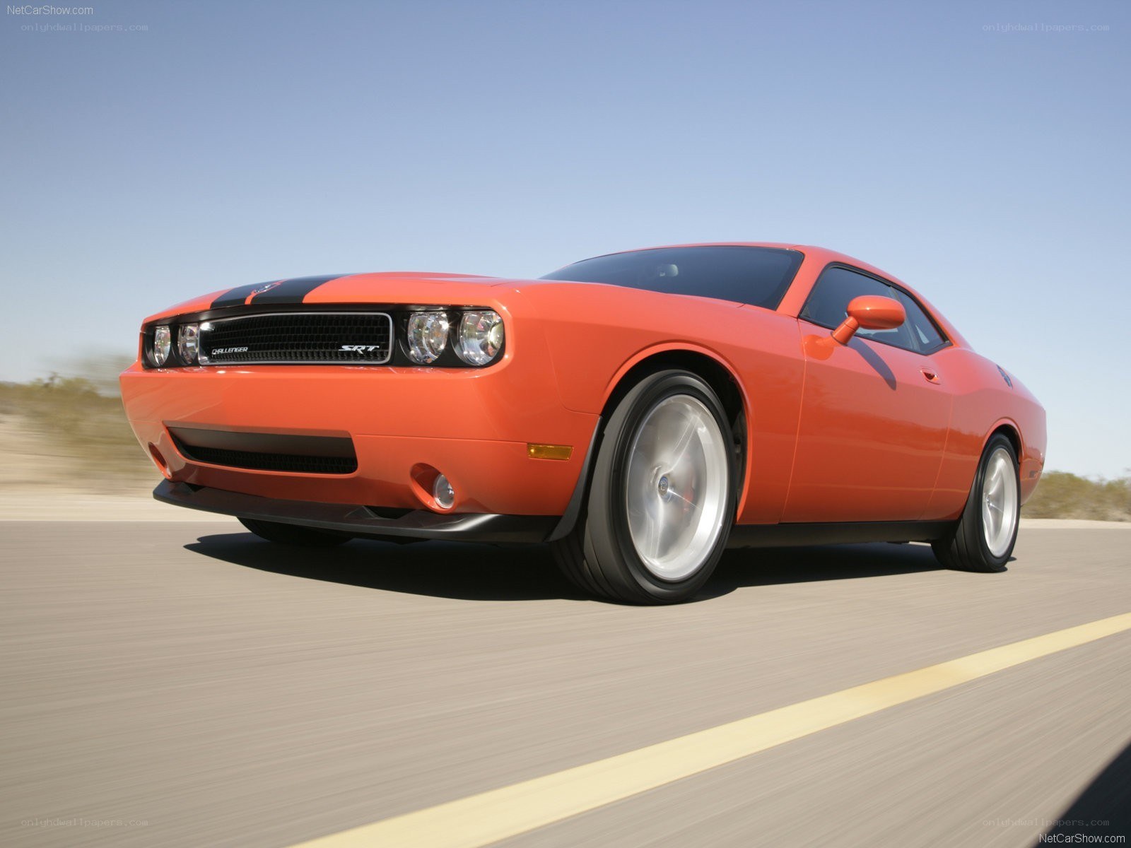 orange dodge challenger srt8