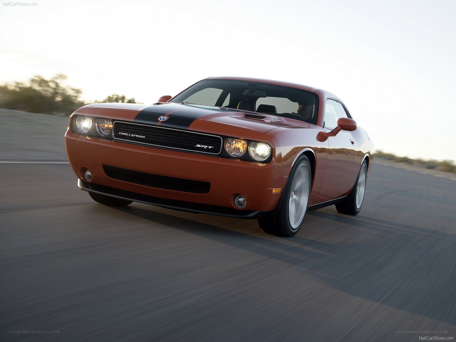 orange dodge challenger srt8