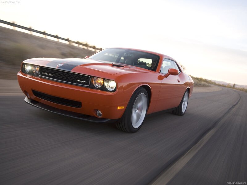 orange dodge challenger srt8