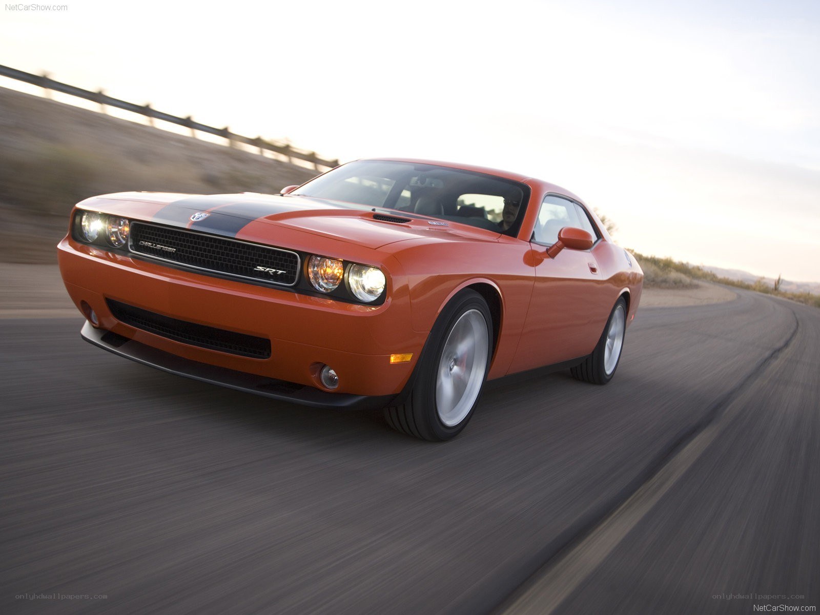 orange dodge challenger srt8