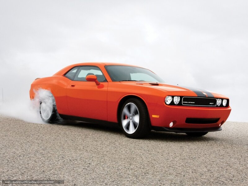 Orange Dodge Challenger SRT8