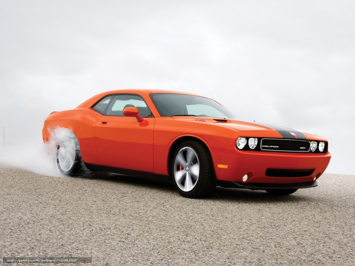 Orange Dodge Challenger SRT8