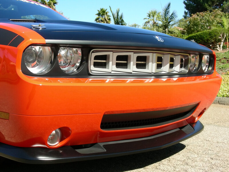 Orange Dodge Challenger — Sunny