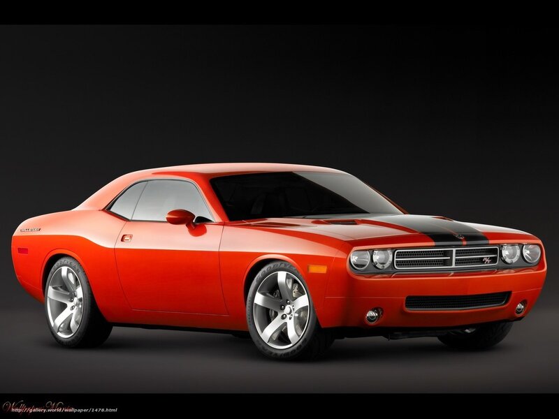 Orange Dodge Challenger
