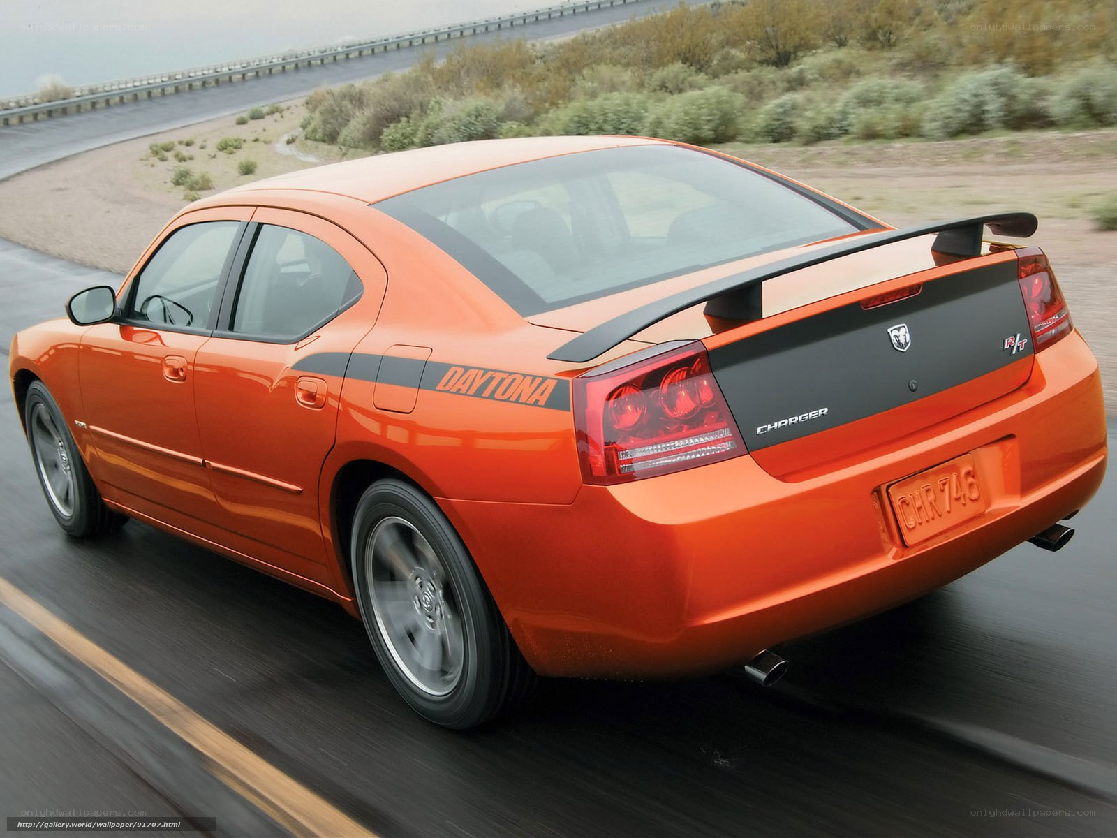 Orange Dodge Charger Daytona