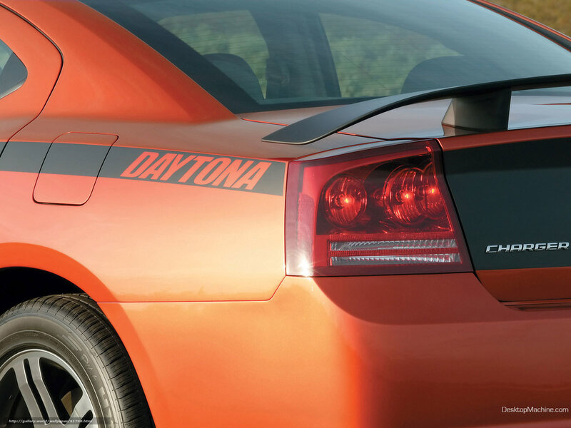 Orange Dodge Charger — Dramatic