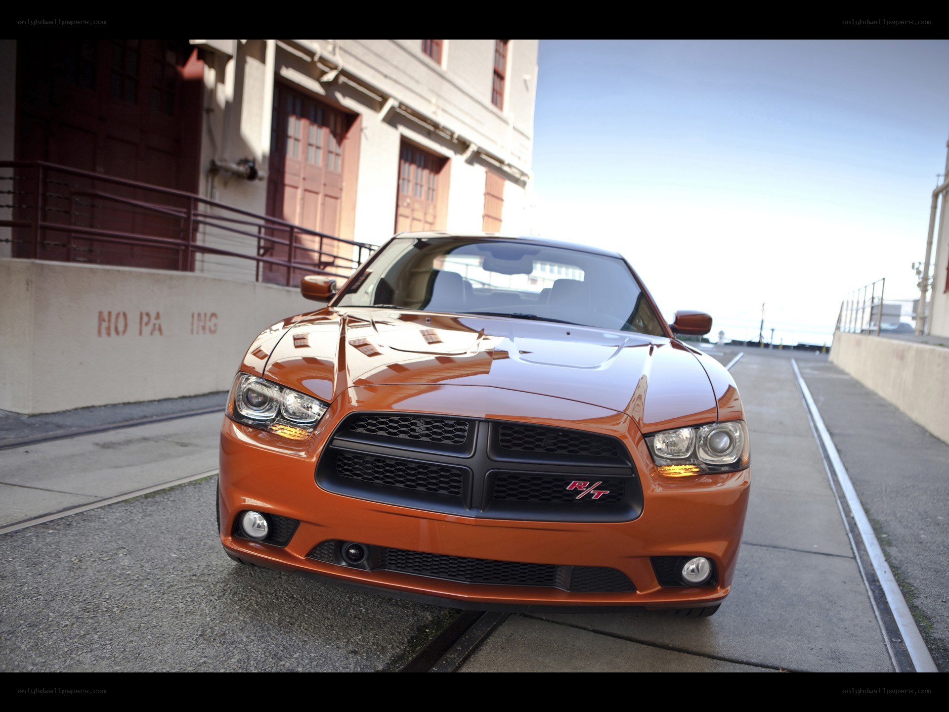 orange dodge charger rt