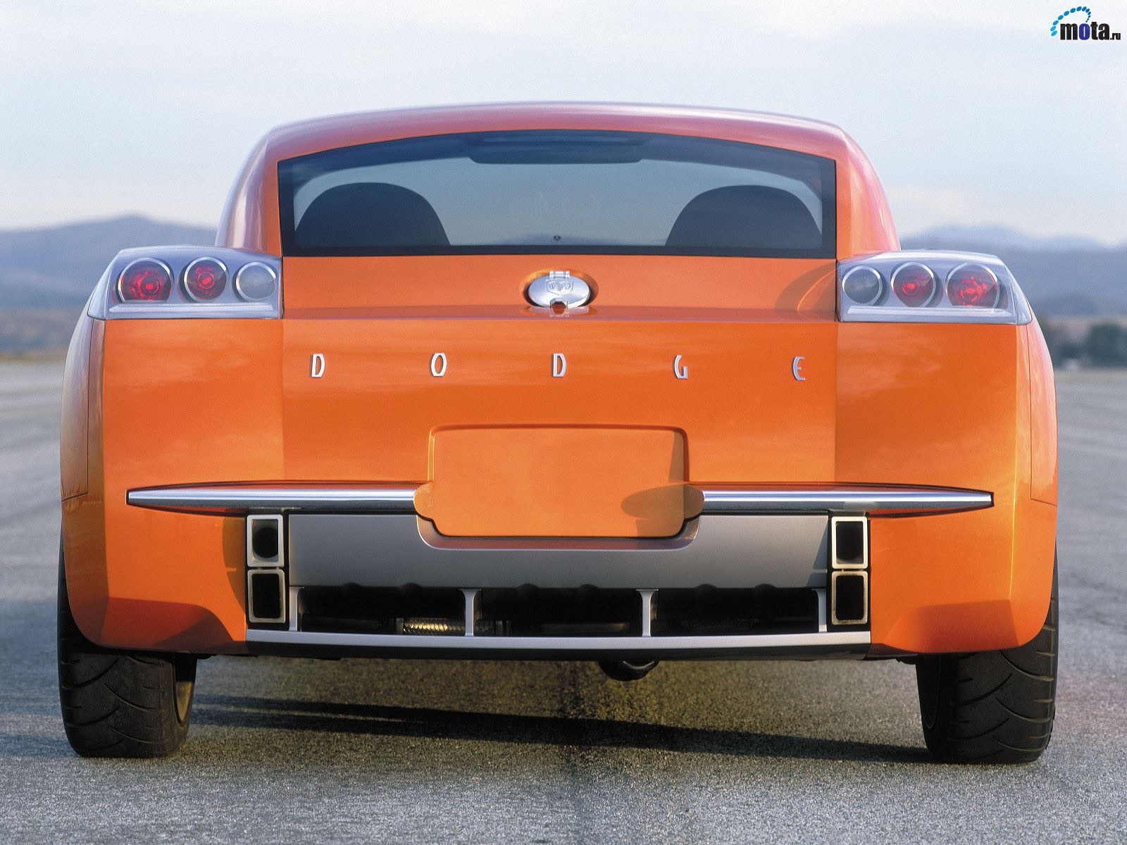 Orange Dodge Concept Car